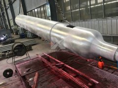 Cast spiral rotary furnace retort